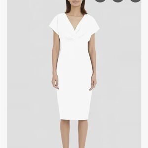 Alexia Admor Drape Sheath White Dress